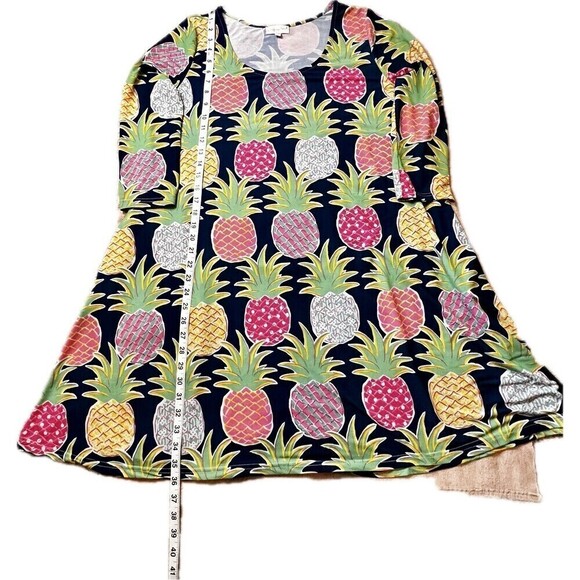 Simply Southern Pineapple Multicolor Dress With Pockets Size Medium - Picture 5 of 7